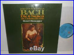 6.35345 JS Bach The Six Suites For Solo Cello Henri Honegger 3LP Box Set