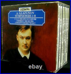 6-CD-Set Glazunov Symphonies 1-8, Rozhdestvensky, II Condition Mint II