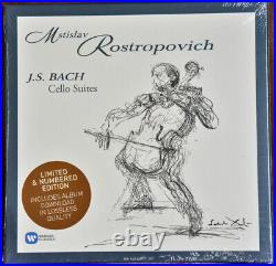 AUDIOPHILE BACH Cello Suite ROSTROPOVICH Lted Ed #1436- 4LP ED1 FACTORY SEALED