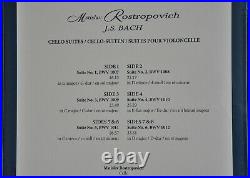 AUDIOPHILE BACH Cello Suite ROSTROPOVICH Lted Ed #1436- 4LP ED1 FACTORY SEALED