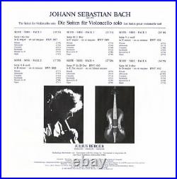 BACH 6 Cello Solo Suites JULIUS BERGER Orfeo S-146853+ 3LP Box 1984 Recording