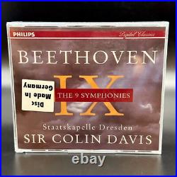 Beethoven 9 SYMPHONIES Davis Staatskapelle Philips 6 CD Box Set SEALED RARE