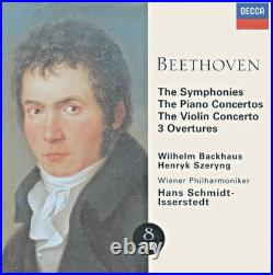 Beethoven Symphonies Piano Violin Concertos, Schmidt-Isserstedt Decca 8 CD RARE