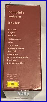 Complete Anton Webern Boulez DG Deutsche Grammophon 6 CD Box Set NEAR MINT