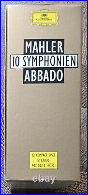 GUSTAV MAHLER 10 SYMPHONIES Claudio Abbado Bryn Terfel 12 CD Boxset + Booklet