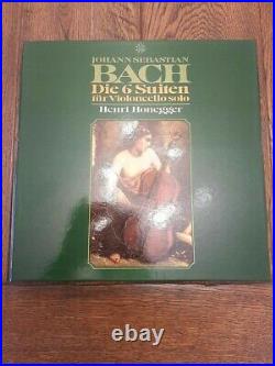 Henri Honegger -BACH, The 6 suites for cello. 3xLP BOX, TELEFUNKEN 6.35345. NM