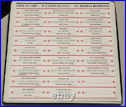 JUKEBOX CLASSICS 78 rpm RHINO box set with title strips RARE RNJB 78000 NM