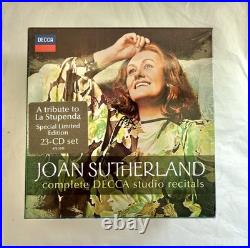 Joan Sutherland Complete DECCA studio Recitals 23 CDS Sealed New In Box