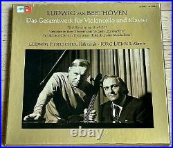 LUDWIG HOELSCHER cello sonatas BEETHOVEN, DEMUS 1stPress MPS BASF 3LP Box MINT