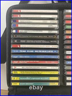 Large Classical Music CD Collection Lot of 70 in Case Logic Cases Mozart Bach