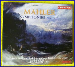 MAHLER SYMPHONIES NO's 1-10 12 CD BOX SET CHANDOS 1997 DANISH NATIONAL MINT/NM