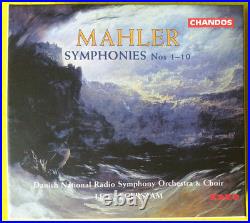 MAHLER SYMPHONIES NO's 1-10 12 CD BOX SET CHANDOS 1997 DANISH NATIONAL MINT/NM
