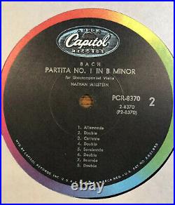 NATHAN MILSTEIN / BACH Partitas and Sonatas CAPTIOL PCR 8370 3LP BOX top logo