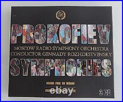 PROKOFIEV Symphonies 1-7 Rozhdestvensky Moscow Symphony Orch Melodiya 3 CD NM