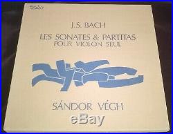 Rare ED1 Sandor Vegh Bach Violin Sonatas 3LP Valois CMB 14 French Stereo