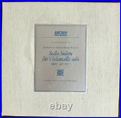 Rare Fournier Bach Solo Cello Suites 3LP Archiv SAPM 198 356 Germany Stereo ED1