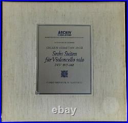 Rare Fournier Bach Solo Cello Suites 3LP Archiv SAPM 198 356 Germany Stereo ED2