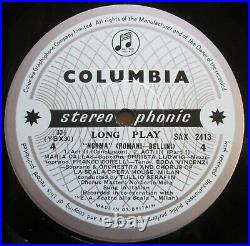 SAX 2412-14 ED1 Bellini Norma Maria Callas NEAR MINT Columbia 3LP Stereo 1st B/S