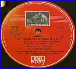 SLS 5042 BEETHOVEN CELLO SONATAS HMV/EMI 1st UK 3lp JACQUELINE DU PRE