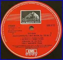 SLS 5042 BEETHOVEN CELLO SONATAS HMV/EMI 1st UK 3lp JACQUELINE DU PRE