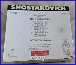 Shostakovich The 15 Symphonies Kondrashin 10 CD Melodiya Box Set NM RARE Shostakovich The 15 Symphonies Kondrashin 10 CD Melodiya Box Set NM RARE