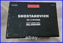 Shostakovich The 15 Symphonies Kondrashin 10 CD Melodiya Box Set NM RARE