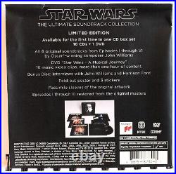 Star Wars Ultimate Soundtrack Collection BOX SET 10 CDs/1DVD withposter OOP