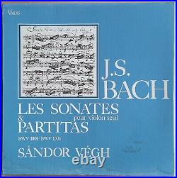 Very Rare Sandor Vegh Bach Sonatas & Partitas For Solo Violin 3LP Valois CMB 14