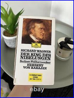 Wagner DER RINGDES NIBELUNGEN The Ring Karajan DG 14 CD Box Set LIKE NEW