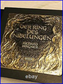 Wagner Der Ring Des Nibelungen Decca 22 LP Wooden Box Set 1970 Vinyl Record